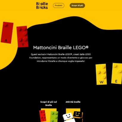 Il Braille con i mattoncini lego